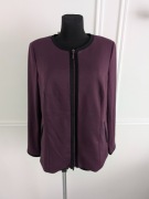 zasuwana bluza z długim rękawem, zasuwane żakiet z dodatkiem wiskozy