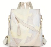 Antykradzieżowy plecak damski. Nowy. Skórzany Plecako-torebka 