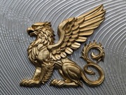 Złoty Gryfon – ozdoba ścienna i dekor elewacyjny handmade