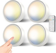 4SZT LAMPKI punktowe PODSZAFKOWE z pilotem na baterie