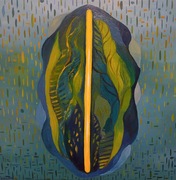 Pąk I - abstrakcja, malarstwo olejne