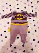 Pajac strój batman 56 + czapeczka newborn pelerynk