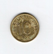 Estonia 10 senti, moneta obiegowa