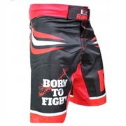 Spodenki MMA boks Ring roz. XXL czarno/czerwony
