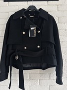 Płaszcz Dishe d’she z paskiem czarna rozmiar S M i L