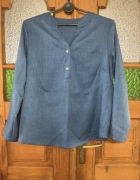 Bluzka koszulowa z podpinanymi rękawami 