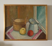 Ładny obraz olejny Martwa natura Uno Blomquist