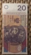 Banknot 20zł seria BY stan dobry / bardzo dobry