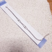 Bransoletka z 2 cyrkoniami