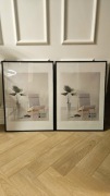2 ramki 50x70 cm – czarne, minimalistyczne