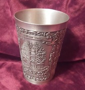 Niemiecki cynowy kufel myśliwski. XIX/XXw.