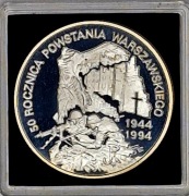 L014 Moneta 300000zł z 1994r 50 Rocz. Powstania Warszawskiego Ag próba 999