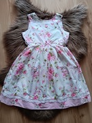 Wizytowa sukienka 122 wiek 7 lat Boulevard biała w kwiaty 