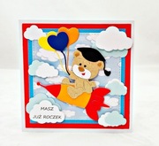 Kartka na 1 roczek ręcznie robiona I Kartka na urodziny I Kartka urodzinowa
