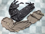 zestaw 2szt. chustka damska szal ozdoby czarna, brąz NOWE chusta