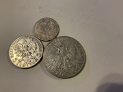 Srebrne monety przedwojenne tzw. głowa kobiety