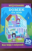 Domek dla lalek -wypychanki bez kleju i nożyczek, figurki 3D