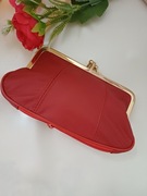 Damska portmonetka - Czerwona - Skóra naturalna