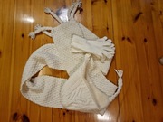 Zestaw na zimę. Szal, czapka, rękawiczki 