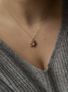 złoty naszyjnik wisiorek łańcuszek słońce choker stal 