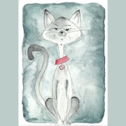 Obrazek do pokoju dziecięcego, dla miłośników kotów A4