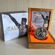 5$ Talent - Robert Lewandowski, Droga do marzeń 2 oz Ag 999 Wstawka 3D