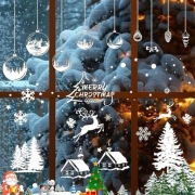 Świąteczne Naklejki na okno 9 arkuszy 20x30