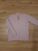 Sweter/sweterek, kolor pudrowy róż, rozmiar M/małe L