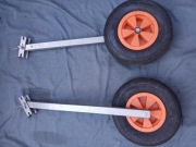 Kola najazdowe do pontonu  łodki komplet