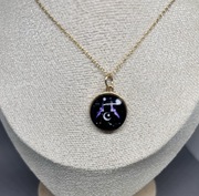 Łańcuszek z zawieszką znak zodiaku Bliźnięta 