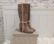 ocieplane kozaki na słupku marki Bonprix roz. 39 wkładka 25 cm nowe