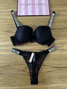 Komplet bielizny Victoria’s Secret C75 stanik + stringi cyrkonie
