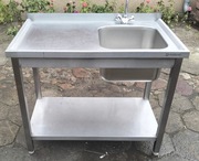 Zlew gstronomiczny ze stali nierdewnej 100x60x85