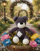 Miś maskotka przytulanka pluszak na szydełku zabawka prezent 