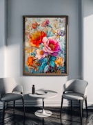 Kwiaty - grafika na plakacie na A3