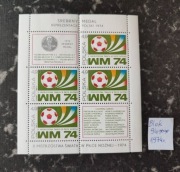 Blok 94** 2181** Srebrny medal reprezentacji Polski MŚ w piłce nożnej 1974