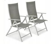 Krzesło ogrodowe Edomator metal szary