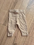 H&M legginsy niemowlęce spodnie gładkie bawełniane beż 56