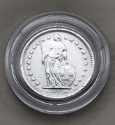 Szwajcaria 1/2 Franka 1963 r srebro 
