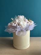 Candle flower box - wieczny bukiet sojowy własnoręcznie robiony