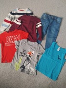 Zestaw ubrań dla chłopca 98 spodnie sweter bluzki