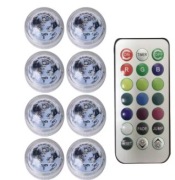 Zestaw 8x LED do wnętrza auta – lampki ambient bezprzewodowe