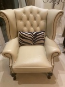 Fotel Chesterfield  w skórze 