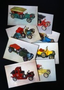 8x Pocztówka modele samochodów estetyka RUCH PRL