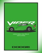 Plakat Dodge Viper, 30x40 + ramka - plakat samochodowy