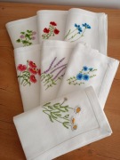 Bawełniane serwetki z ręcznym haftem 