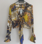 Bolerko Boohoo narzutka wiązana super wzór rozmiar S-M, 36-38 NOWA