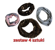 Zestaw 4x szalik komin damski uniwersalny