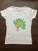 Art T-shirt ręcznie malowany vintage 40 L