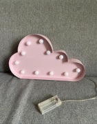 Lampka chmurka różowa na baterie 